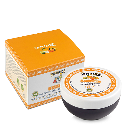 Крем для тела ЛИГУРИЯ Цитрус увлажняющий против пигментации для эластичности с антиоксидантным эффектом L`Amande, магазин Glossary 