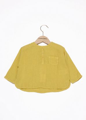 Футболка (рубашка) для младенцев горчичная Caramel, магазин Glossary 