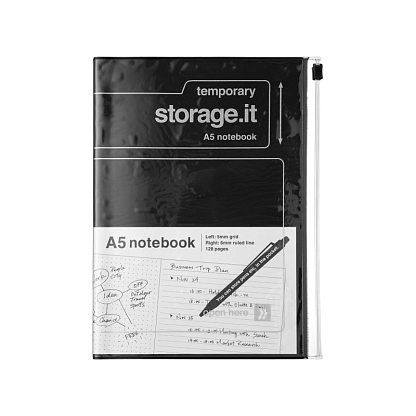 Блокнот A5 черный с белым Storage.It Mark's,  магазин Glossary 