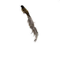 Новогоднее украшение Птица со страусиными перьями коричневого цвета 55см, Shishi магазин Glossary 