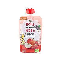 Пюре "Red Bee" с яблоком и клубникой органическое (с 8 месяцев), Holle магазин Glossary 