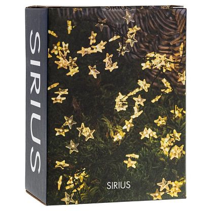 Прозрачно-зеленая гирлянда Звездочки на 160 LED лампочек, Sirius магазин Glossary 