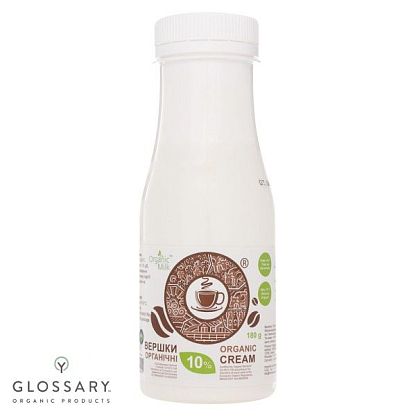 Сливки органические пастеризованные жирность 10% Organic Milk,  магазин Glossary 