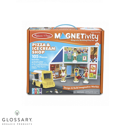 Игровой магнитный набор Магазин пиццы и мороженного магазин Glossary 