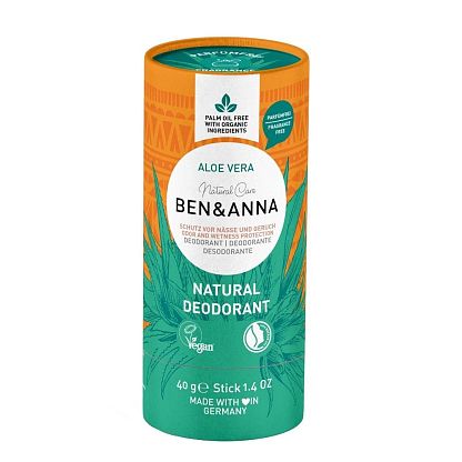 Натуральный дезодорант стик "Aloe Vera" в эко упаковке Ben&Anna магазин Glossary 