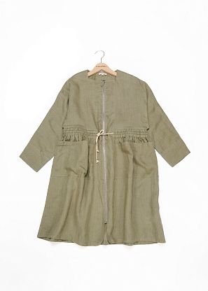 Трикотажное платье серо-зеленое Caramel, магазин Glossary 