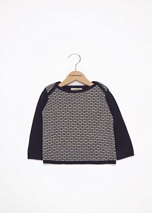 Вязаный джемпер для младенцев, паслен жаккард Caramel,  магазин Glossary 