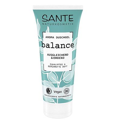 VEGAN Аромагель для душа BALANCE Эвкалипт и Бергамот Sante магазин Glossary 