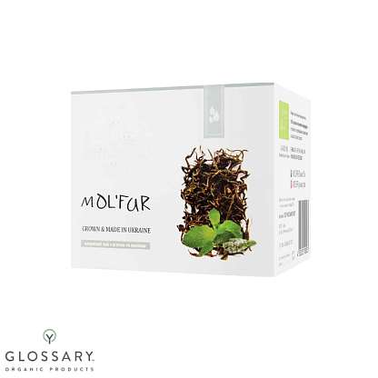 Чай кипрейный чёрный с листьями мяты и мелиссы органический MOL’FAR,  магазин Glossary 