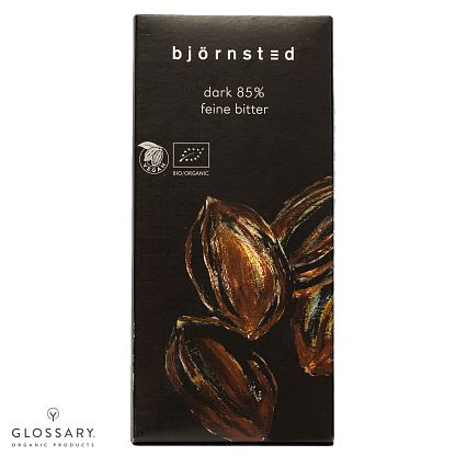 Шоколад черный 85% органический Bjornsted,  магазин Glossary 
