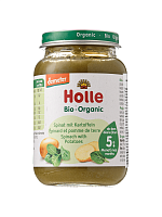 Детское питание "Шпинат с картофелем" пюре органическое (с 5 месяцев), Holle магазин Glossary 