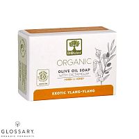 Натуральное оливковое мыло для лица и тела против старения с миррой и медом Bioselect,  магазин Glossary 