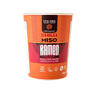 Суп Рамен быстрого приготовления с рисовой лапшой, мисо пастой и чили органический King Soba магазин Glossary 
