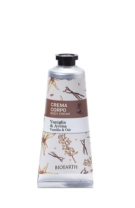 Family Body Cream Vanilla & Oata Крем для тела увлажняющий и смягчающий Bioearth,  магазин Glossary 
