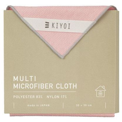 Салфетка для уборки из микрофибры розовая KIYOI,  магазин Glossary 