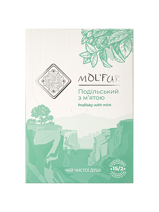 Чай зеленый Подольский с мятой MOL'FAR, магазин Glossary 