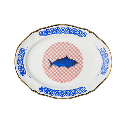 Блюдо овальное Пеше Pesce 34см Bel Paese, Bitossi Home магазин Glossary 