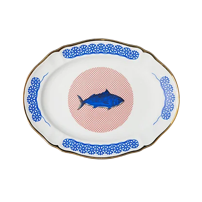 Блюдо овальное Пеше Pesce 34см Bel Paese, Bitossi Home магазин Glossary 
