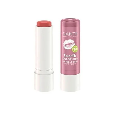 БИО-Бальзам для губ KISS тонирующий Soft Berry-02 Sante,  магазин Glossary 