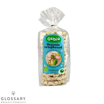 Хлебцы рисово-кукурузные органические с морской солью Gobio,  магазин Glossary 