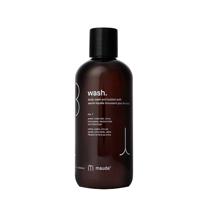 Wash no.1 amber, cedar leaf & lemongrass - Гель для душа и пена для ванны - аромат №1 амбра, кедр и лемонграсс Maude,  магазин Glossary 