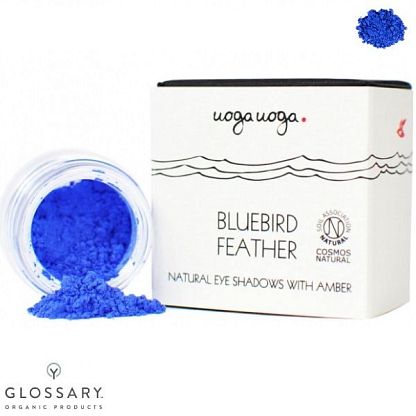 Натуральные тени для век с янтарем "BLUEBIRD FEATHER"- №743 Uoga Uoga /  магазин Glossary 