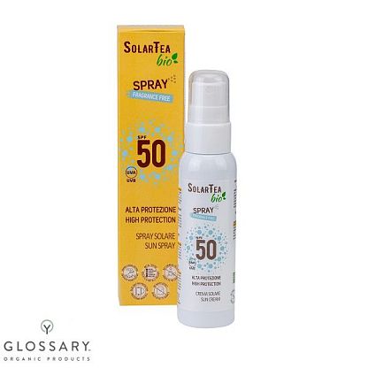 Спрей солнцезащитный с высоким уровнем защиты SPF50 для лица и тела, без запаха Solar Tea Bio от Bema Cosmetici,  магазин Glossary 