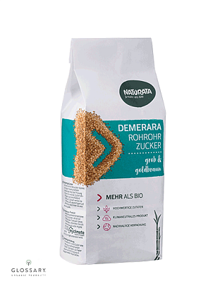 Сахар  тростниковый нерафинированный Demerara органический магазин Glossary 