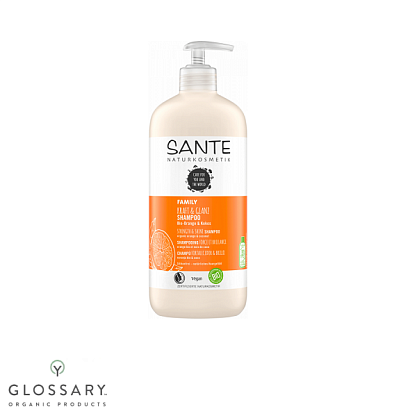 БИО-Шампунь для блеска и объема волос Апельсин и Кокос (для всей семьи) Sante магазин Glossary 